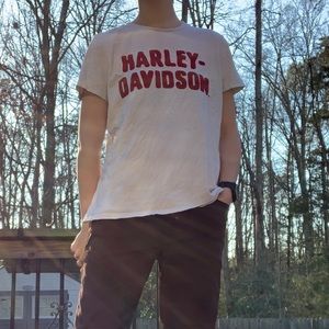 White Harley Davidson T-shirt Women’s Size Large